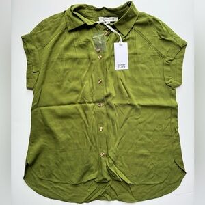 Rose & Olive Olive Button-Down Shirt